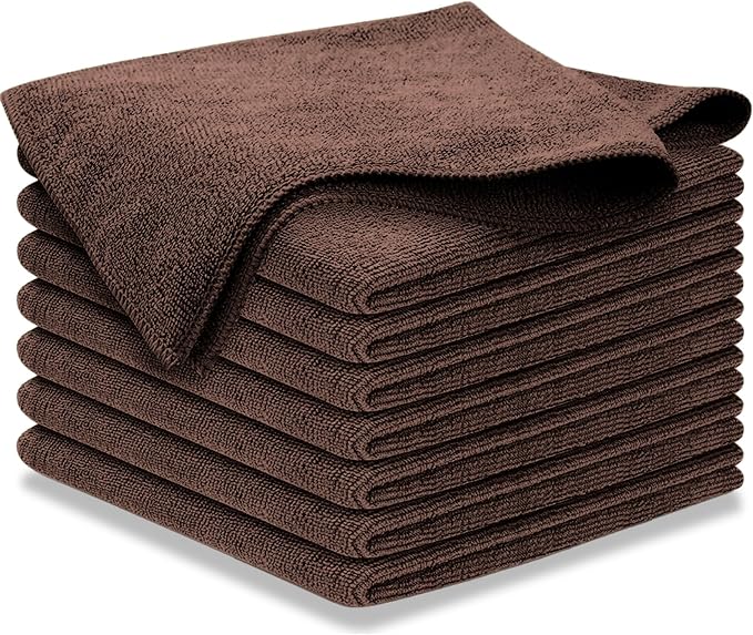 Premium 300GSM Microfiber Cleaning Cloth - 12.5"x12.5" High Performance - 1200 Washes, Ultra Absorbent Microfiber Towels for Cars Undercarriage, Rims & Engine Bay Cleaning - Microfiber Cloth