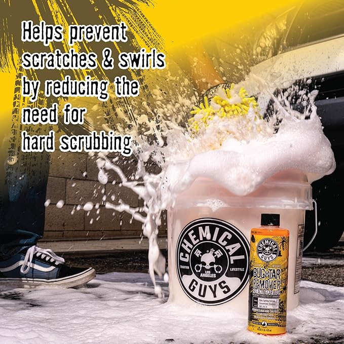 Bug and Tar Remover Fast Acting Car Wash - Heavy Duty Cleaner for Bugs, Tar, Grime, Tree Sap & Bird Droppings - Safe for Car Paint, Glass, Chrome, Plastic, All Exterior Surfaces - 16 oz
