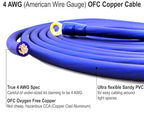 4 Gauge 100% Copper OFC Complete Amplifier Wiring Kit | True Spec 4 AWG (American Wire Guage) for Automotive Car Audio Subwoofer Amp Install (incl Power Ground Cable RCA Speaker Remote Wires)