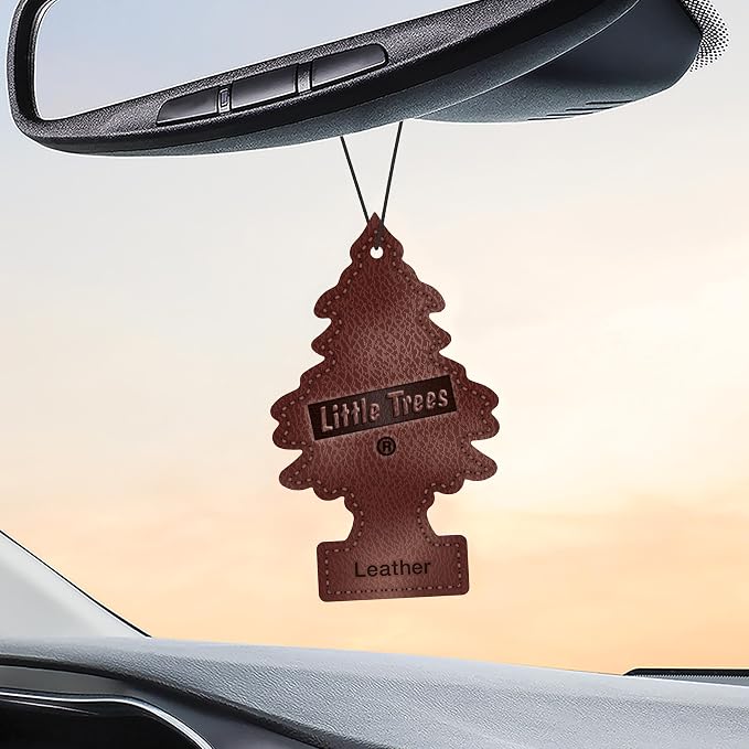Car Air Freshener | Hanging Tree Provides Long Lasting Scent for Auto and Home | Leather, 24 Air Fresheners