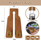 Car Headrest Hooks Universal Car Purse Hook Premium Leather and Alloy Twin Hook Car Seat Back Storage Hanger Hook for Purse Bags Cloth Drink Durable Holder Car Accessories (BH09-Brown-Gold)