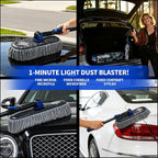 Car Duster Exterior & Interior Scratch Free Kit | Microfiber and Telescopic Aluminum Alloy Handle for Cars/SUV/Trucks with Car Duster Interior, Portable Waterless Dust Removal