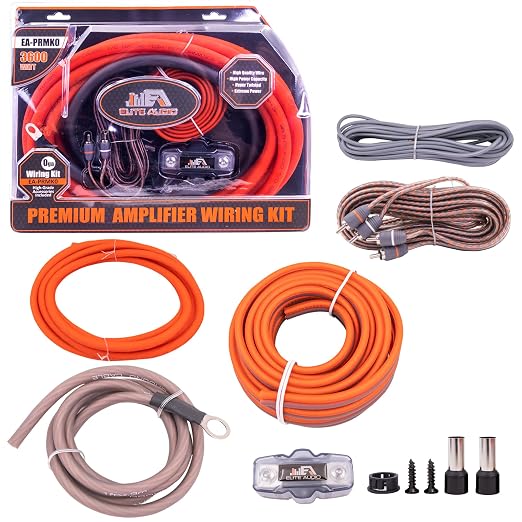 0 Gauge Amplifier Wiring Kit, 3600W CCA Amp Install Kit – EA-PRMK0