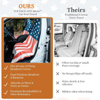 Car Seat Cover Towel for Front Seats Non-Slip with Headrest Pocket & Strap | Universal Fit for Cars Truck SUV|Car Seat Hoodie & Phocho Perfect After Gym Workout, Beach,Yoga and Running|Anti-dog Scratch