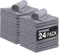 Microfiber Cleaning Cloth, 24 Pack Reusable Microfiber Towels for Cars Lint Free Cleaning Shop Towel Rags for Home Kitchen Automotive Bar Mechanic Restaurant Garage, 11"x 12", Grey