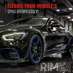 BASiQ Universal Styling Trim - 26 Feet, 6 Colors, Flat Design, Easy to Apply with Premium 3M Tape - Versatile Rim Styling and Color Accent for Cars, Trucks, SUVs - Blue