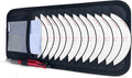 CD Case Holder for Car - Sun Visor Organizer for 12 CD’s/Dvd’s, 1 Mesh Pocket & 1 Horizontal Pen Holder - Safe, Ergonomic Design (Black)