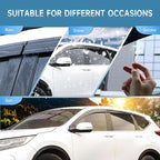 Black Rain Guards Fit for Honda CR-V (CRV 2017 2018 2019 2020 2021 2022 Tape-On Side Shatterproof Window Visor, Window Deflectors, Rain Visors, 6-Piece Set