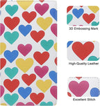 Premium Car Registration & Insurance Card Holder with Magnetic Shut, Vehicle Glove Box Car Organizer - For Documents, Cards, License (Heart symbol)