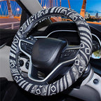 Boho Steering Wheel Cover for Women Men Baja Blanket Enthic Car Steering Wheel Cover Ethnic Car SUV Wheel Protector, Breathable, Anti-Slip, Odorless, Universal Fit 14.5-15 Inch