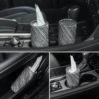 Car Tissue Holder, 4 Pack Car Cup Holder Facial Tissues with Travel Tissue Bag, Quick and Convenient Flower Combination Car Tissue Box(4 Canisters/200 Tissues) Gray