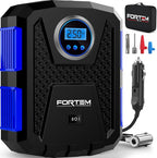 Tire Inflator Portable Air Compressor, Air Pump for Car Tires and Bikes, Car Tire Pump w/Auto Shut Off, 150 PSI, 12V DC, LED Light, Carrying Case, Perfect For Men, Women