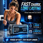 8000A Jump Starter with Air Compressor, Portable Tire Inflator, German-Tech Fast-Charging Power Bank Car Battery Booster for Car Owners Camping, Road Trips, Family Safety & Gift Giving (A3)