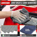 Microfiber Cleaning Cloth, Shop Towels Bulk, 24 Pack Grey Microfiber Towels for Cars, All-Purpose Absorbent Cleaning Rags, Dust Cloth for Automotive, Mechanic, Garage, Bar, 12 x 11 inch