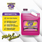 Car Wash - Super Concentrated Car Wash Soap - No Salt Biodegradable Car Wash Soap With Thick Foam - Exterior Care Products For Marine Use - Foam Cannon Soap For Car Washing Supplies - 1 Gallon