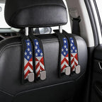 Purse Hook for Car -Universal Premium materials silicone and Aluminum-Magnesium Alloy Double Car Seat Back Storage Hook for Purses, Handbags, Bags Bottle pattern (2 Pack) Black