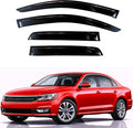 KPY Rain Guards Fit for 2011-2018 Volkswagen Passat, Out-Channel Window Visors Vent Wind Deflectors 4PC, Car Accessories for 11-18 VW Passat
