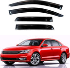 KPY Rain Guards Fit for 2011-2018 Volkswagen Passat, Out-Channel Window Visors Vent Wind Deflectors 4PC, Car Accessories for 11-18 VW Passat