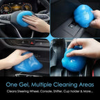 Car Cleaning Gel Putty | Reusable Dust Cleaning Slime for Air Vents, Dashboard, Cup Holders, Keyboard & AC Vent Cleaner | Non-Sticky No Residue Gel (Blueberry Fresh Scent)