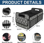 Trunk Organziers and Storage with Reinforced Handles,Car Accessories for Women/Men 50L Waterproof Polyester Trunk Organzier for Car/SUV/Minivan/Truck(Medium,Stripe)