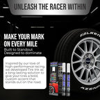 Color Tire Paint Pen - Waterproof Permanent Paint pens for Car Wheels Lettering | Car Wash Safe and Durable | Made in Japan (White, 1 Count (Pack of 2))