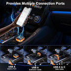 Wireless CarPlay Adapter for iPhone & Android Phone,4 in 1 Cars Screen Mirroring Support Airplay&Mirror Link,CarPlay &Android Auto,Wired to Wireless,Plug and Play (orange I 4 in 1 Wireless Mirroring)