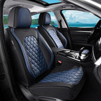 Coverado Universal Car Seat Covers Full Set, Sporty Non-Slip Waterproof Faux Leather Front & Rear Seat Protectors for Trucks SUVs, Mens Automotive Interior – BlackBlue