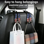 Purse Hook for Car -Universal Premium materials silicone and Aluminum-Magnesium Alloy Double Car Seat Back Storage Hook for Purses, Handbags, Bags Bottle pattern (2 Pack) Black