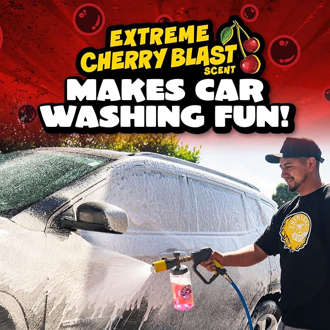 CWS_101 Maxi-Suds II Foaming Car Wash Soap (Works with Foam Cannons/Guns or Bucket Washes) Safe for Cars, Trucks, Motorcycles, RVs & More, 128 fl oz (1 Gallon), Cherry Scent