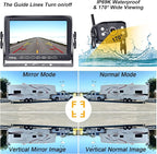 RV Backup Camera Wireless Plug and Play: Pre-Wired for Furrion System Recording Wide View Rear View Camera Clear Night Vision HD 1080P 7'' Touch Key Monitor for Trailer Camper Motorhome Y27-N
