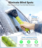 3-in-1 Windshield Snow Cover for Ice & Snow Frost — 600D Heavy Cover & Ice Scraper Complete Winter Protection with 360° Windproof Design and Multi-Layer Winter Car Kit for Cars, Trucks, SUVs