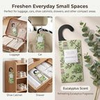 Large 12 Packs Eucalyptus Hanging Scented Sachets Long-Lasting Closet Deodorizer Air Freshener Fabric Refresher Odor Eliminator for Drawer Home Fragrance Gift Set