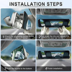 Anti Glare Rear View Mirror, Universal 11.3'' (287mm), Wide Angle Panoramic Convex Rearview Mirror, Clip-on to Original to Eliminate Blind Spot and Antiglare for Cars SUV Trucks