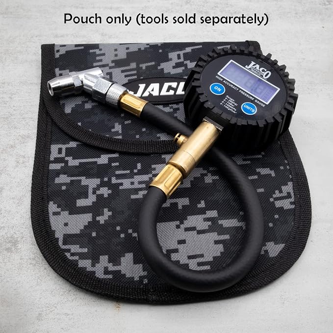 JACO Utility Tool Pouch | Multi-Purpose Storage Pouch for Tire Gauges, Tools, & Accessories (Digital Camo)