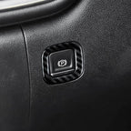 ABS Carbon Fiber Electronic Parking Brake Button Ring Trim for 2019-2025 Chevy Silverado | for 2019-2021 GMC Sierra 1500 2500 3500 HD Decal Accessories