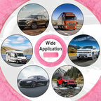 3 PCS Fluffy Steering Wheel Cover Set, 15'' Furry Car Wheel Cover, 2 Seat Belt Shoulder Pads, Anti-Slip Fur Steering Wheel Cover, Winter Warm Fluffy Car Accessories for Women, Pink
