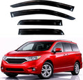 KPY Rain Guards Fit for 2011-2017 Nissan Quest, Out-Channel Window Visors Vent Wind Deflectors 4PC, Car Accessories for 11-17 Quest