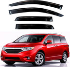 KPY Rain Guards Fit for 2011-2017 Nissan Quest, Out-Channel Window Visors Vent Wind Deflectors 4PC, Car Accessories for 11-17 Quest