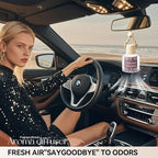 Car Air Freshener Diffuser, Hanging Car Scents Air Freshener, Car Fresheners Long Lasting, Essential Oil Diffuser, Fragrance Oil Air Diffuser, Amber Vanilla 8ml*2pcs