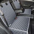 Grey Dog Car Seat Cover for Back Seat,Non-Stick Fur,Pet-Friendly and Waterproof - Universal Fit Interior Protector for Auto, Van, SUV - Ideal for Kids and Pets