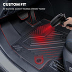 Floor Mats for Kia Telluride 2027 (Only Fit Gas, Not Fit Hybrid), All Weather TPE Custom Fit Floor Liners 1st & 2nd & 3rd Row Car Mats Accessories, Black