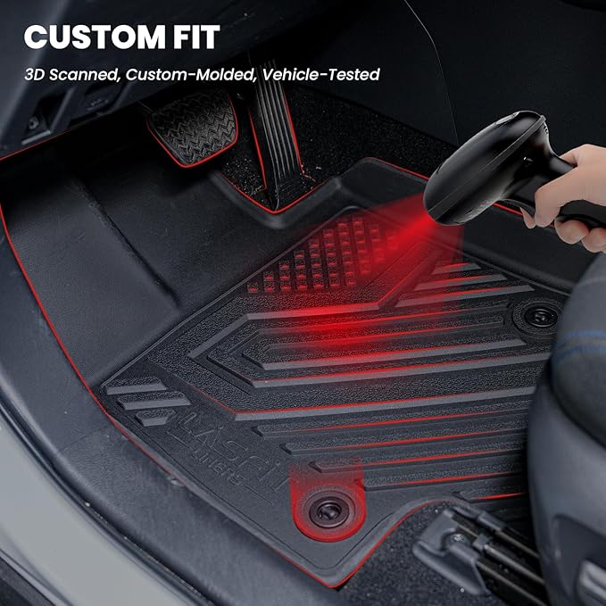 Floor Mats & Backrest Mats & Cargo Mat for Kia Telluride Gas 2027 (Not Fit Hybrid), All Weather TPE Custom Fit Floor Liners with Full Set Car Mats & Trunk Mats Accessories, Black