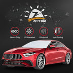 Car Windshield Sun Cover - 600D Windshield Sun Shade Window Cover Heavy Duty & UV Resistant, Outside Summer Sunshade Protector for Most Sedan Cars (62 x 50 Inch)