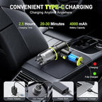 Handheld Car Vacuum Cleaner, 9000PA Vacuum Cleaner & Air Duster, 120W High Power Vacuum Portable Cordless, Hand Held Vacuum Rechargeable with Multi-Nozzles & LED Light for Home, Car, Office