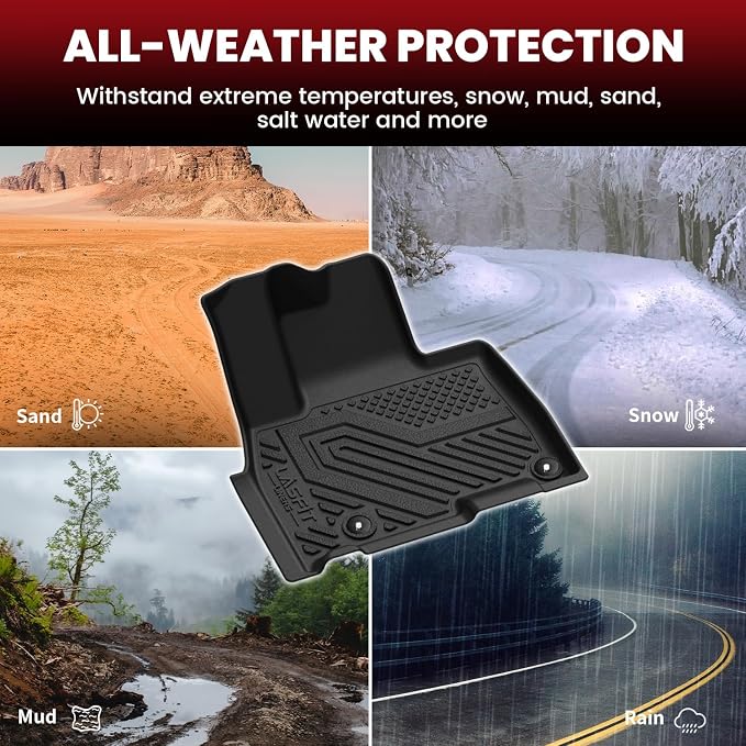 Floor Mats & Backrest Mats & Cargo Mat for Kia Carnival Hybrid 8-Seat 2026 2025 (Not Fit Gas), All Weather TPE Custom Fit Floor Liners with Car Trunk Mat, Full Set Accessories, Black