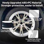 Wheel Rim Protector for Tesla Model Y Gemini 19 inch Apollo Wheels 2020-2024 Model Y Accessories All-in-one Car Tire Trim Rings Rim Case Hubcaps Wheel Cover