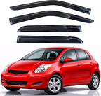 KPY Rain Guards Fit for 2005-2010 Toyota Yaris Hatchback, Out-Channel Window Visors Vent Wind Deflectors 4PC, Car Accessories for 05-10 Yaris Hatchback (Excludes Sedan)