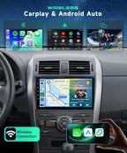 8 Core 6G+128G for Toyota Corolla 2009-2013 Android Car Stereo Carplay Android Auto, 9 Inch for Corolla Radio GPS 4G-WiFi Bluetooth 5.0 FM/RDS DSP-36 Mirror Link Backup Camera