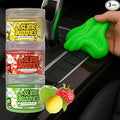 Cleaning Slime | (3 Pack) 1 Lemon, 1 Apple, 1 Strawberry Scented Car Cleaning Gel | Car Interior, Cup Holder, & Keyboard Detailing Tool | Reusable Putty for Loose Dust & Dirt