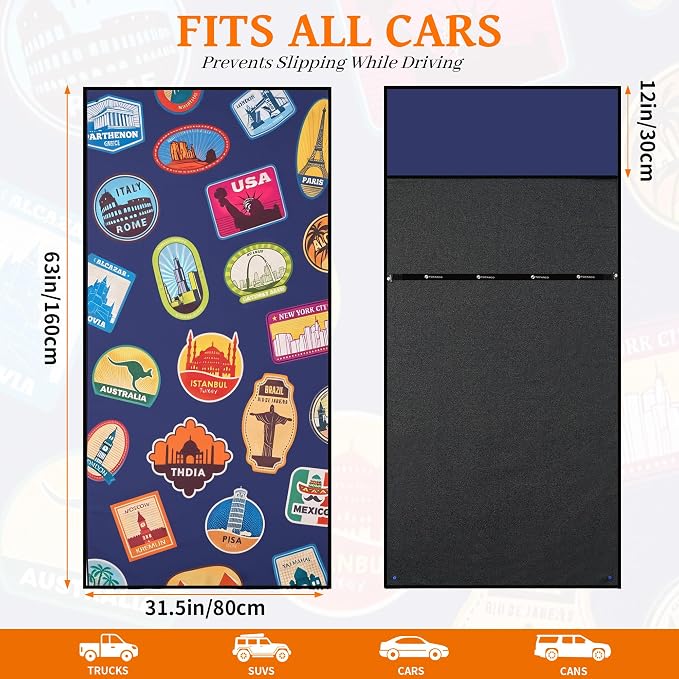 Car Seat Cover Towel for Front Seats Non-Slip with Headrest Pocket & Strap | Universal Fit for Cars Truck SUV|Car Seat Hoodie & Phocho Perfect After Gym Workout, Beach,Yoga and Running|Anti-dog Scratch